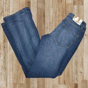 Crest Juniors Low Rise Flare Leg Blue Jeans 3/4